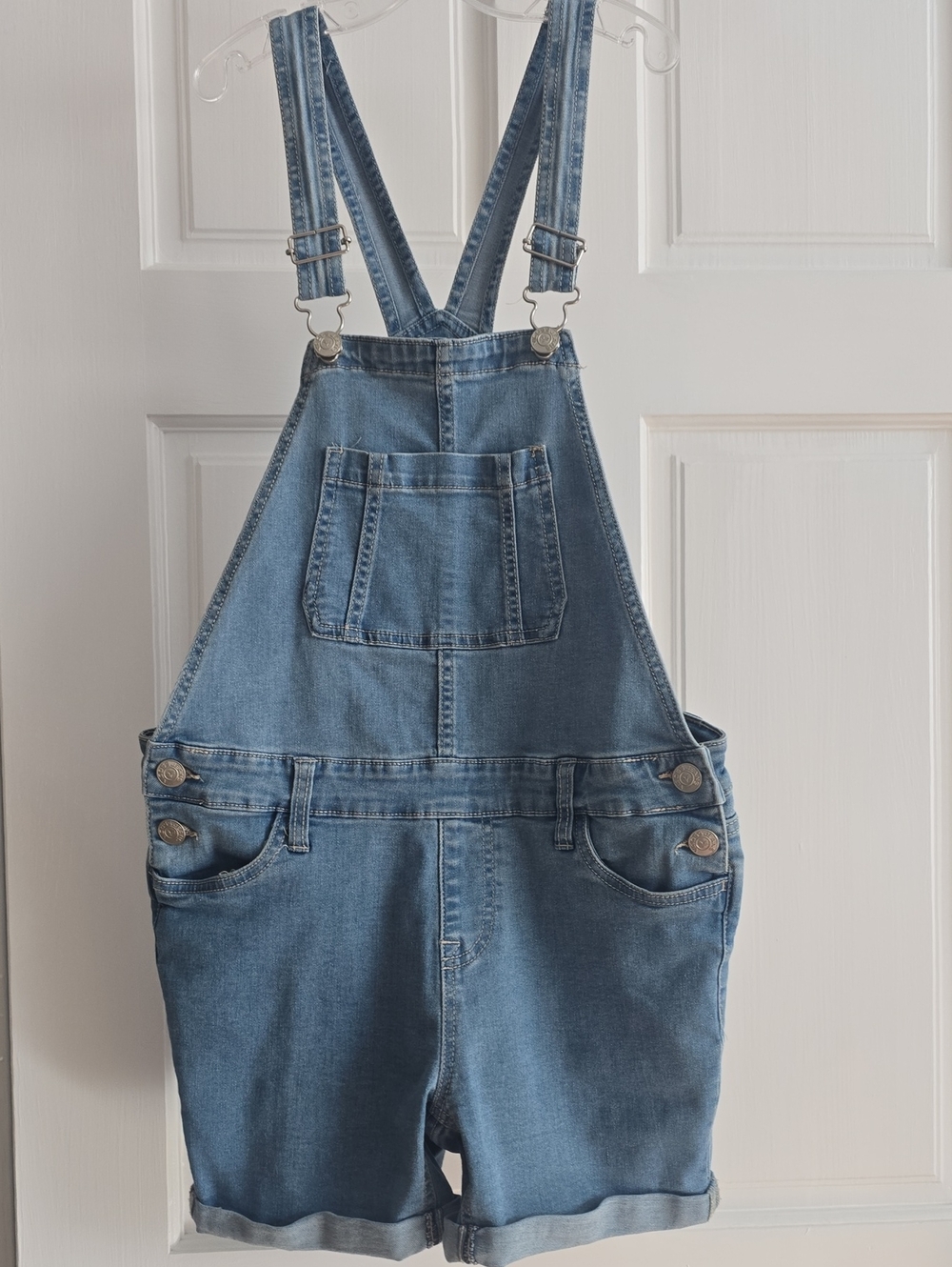 Denim Short Overalls in Light Blue - Casual Kids Jeans